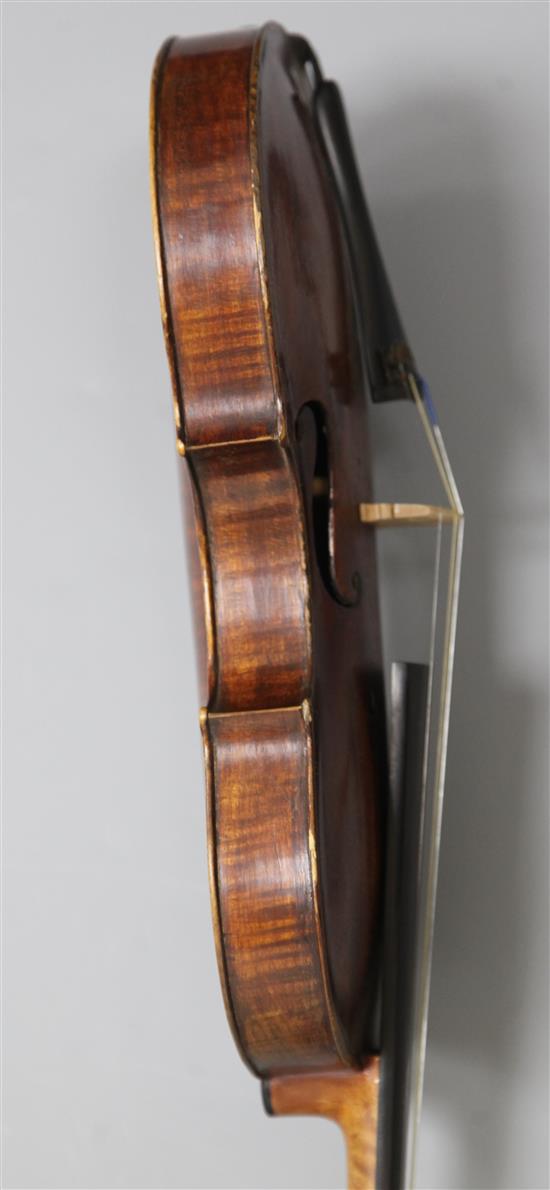 A late 18th century violin by Ludwig Bausch, c.1780 overall length 23in. back 14.5in.